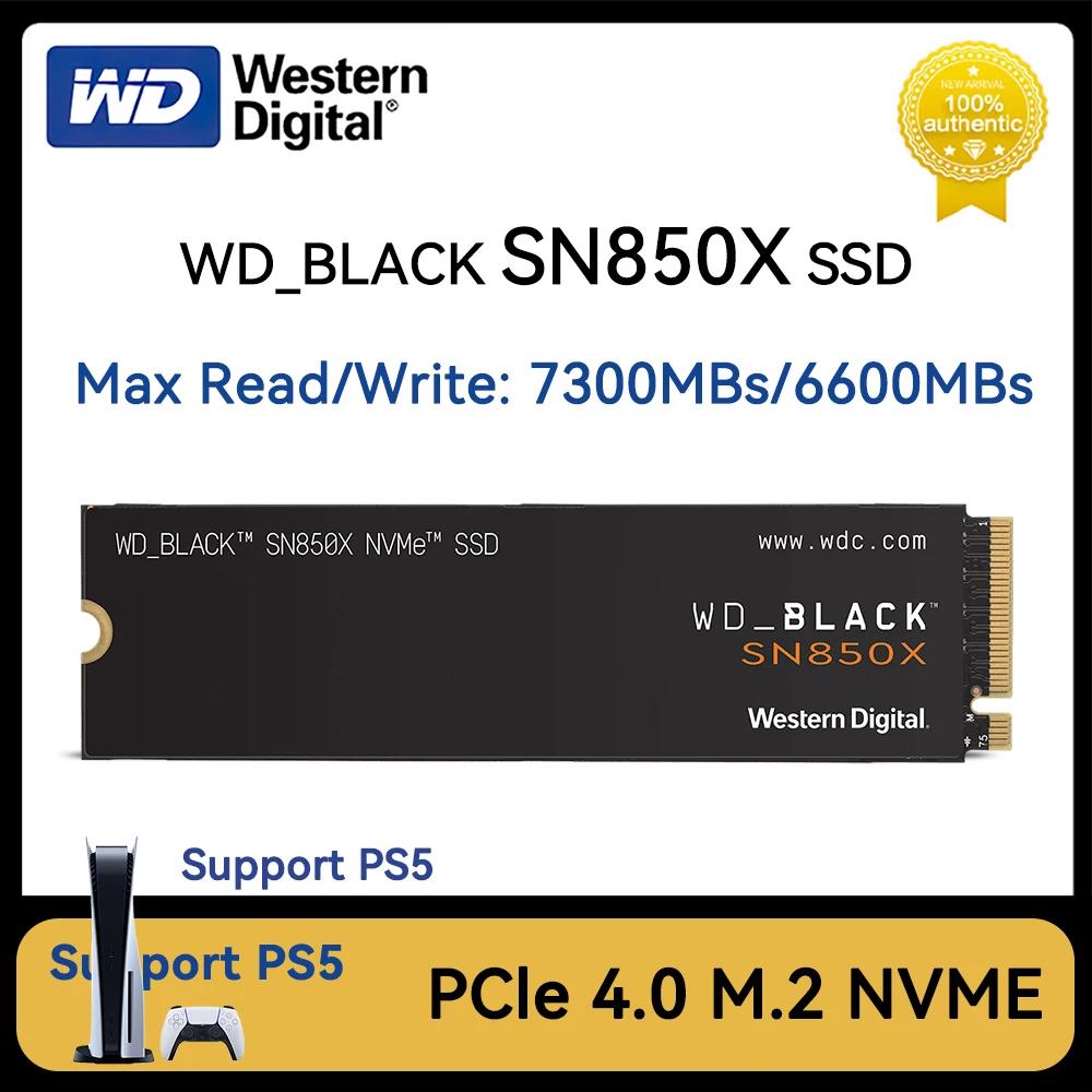 WD_BLACK NVMe  ̹ SSD, ָ Ʈ ̺, 4  PCIe, M.2 2280, ִ 7,300 MB/s, 1TB, 2TB, 4TB, SN850X